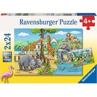 Ravensburger Kinderpuzzle Willkommen im Zoo 2x 24 Teile