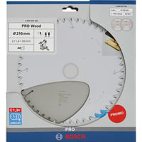 Bosch PRO Wood Kreissägeblatt 216 mm 2 Stück, Promo-Pack