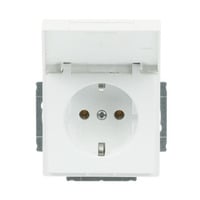 Steckdosen Einsatz mit Klappdeckel studiotauglich matt 20 EUK-884 weiß, Retail