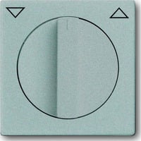 4011395074473 - Abdeckung Jalousie-Schalter Jalousie-Schalter -Taster Carat Aluminium Weißaluminium (RAL 9006) 2CKA001710A3661