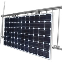  Solarmodulhalterung für Balkongeländer, 30-35mm Rahmenhöhe aluminium, 0% MWST, für Solarmodule bis max. 180cm Länge