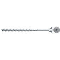 fischer Spanplattenschraube ClassicFast II 4,5x80 Senkkopf TX 200 Stück, mit Teilgewinde, verzinkt