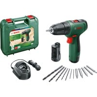 Bosch Heimwerken & Garten Akku-Bohrschrauber EasyDrill 1200 + Bit- und Bohrer-Set grün/schwarz, 2x Li-Ionen Akku 1,5Ah, Koffer