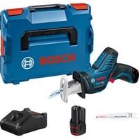 Bosch Professional Akku-Säbelsäge GSA 12V-14 Professional, 12Volt blau/schwarz, 2x Li-Ionen Akku 3,0Ah, in L-BOXX