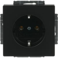 Busch-Jaeger Steckdosen-Einsatz CEE 7/3 Typ F Unterputz mit Steckklemme 16 Ampere 250 Volt schwarz (matt), Retail