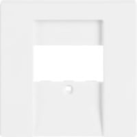 Busch-Jaeger Zentralscheibe Daten- und Sprachanschluss für Universal-Anschluss-Einheiten und Lautsprecher, Abdeckung weiß (glänzend), Retail