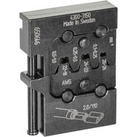 GEDORE Modul-Einsatz für Flachsteckhülsen 4,8, Crimpzange schwarz, (8140-10) für Crimp-Zange modular 8140