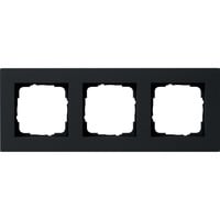 Gira Abdeckrahmen 3-fach flach, Abdeckung schwarz, Retail