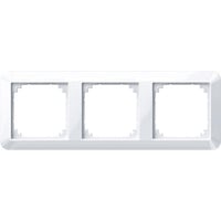 Merten Rahmen dreifach waagerecht und senkrecht glänzend antibakteriell Typ 389325 weiß (glänzend), Retail