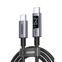 UGREEN USB-C auf USB-C Ladekabel 240W schwarz, 2 Meter, PD 240 Watt, Display