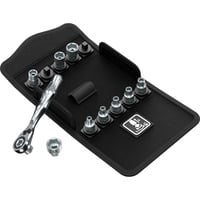 Wera Kraftform Kompakt Zyklop Mini 2 Set 1, 11-teilig, Werkzeug-Set inkl. Zyklop Mini 2 Knarre in gesenkgeschmiedeter Vollstahlausführung