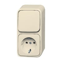 0 Kombination Wechselschalter Steckdose CEE 7/3 Typ F 2601/6/2300 EAP weiß, Retail