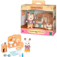 Sylvanian Families - Schokoladenhasen Bruder Badezimmer Set, Konstruktionsspielzeug