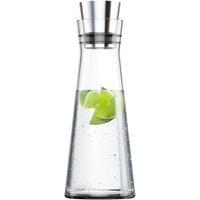 Emsa FLOW Slim Karaffe aus Glas, Kanne transparent/edelstahl