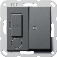 Gira Fused outlet 13 Ampere mit Kontrolllicht, Steckdose anthrazit, Retail