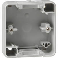 Gira Gehäuseunterteil 1-fach ohne Leitungseinführung grau, Retail