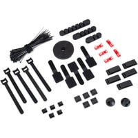 Sharkoon OfficePal Cable Organizer, Kabelmanagement schwarz, 136-teilig