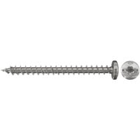 fischer Spanplattenschraube PowerFast 4,5x40 Halbrundkopf TX 100 Stück, mit Vollgewinde, Edelstahl A2
