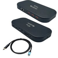 i-tec Thunderbolt 3/USB-C Dual 4K Docking Station Power Delivery 60W, Dockingstation schwarz, Anschluss per USB-C/Thunderbolt 3