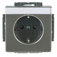 Busch-Jaeger Schutzkontaktsteckdose Einsatz edelstahl, Retail