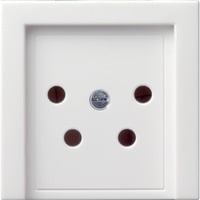 Gira Abdeckung für KPN-Anschlussdose vierpolig seidenmatt, Zentralplatte weiß (matt), Retail