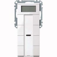 Merten Taster 4-fach mit Raumtemperaturregler und Display, Unterputz, KNX-System weiß (glänzend), Retail