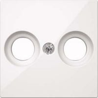 Merten Zentralplatte für Koaxial-Antennensteckdose, glänzend, Unterputz, Kunststoff, IP20 weiß (glänzend), Retail