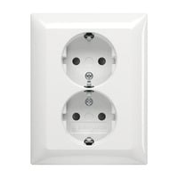 6438199005560 - Schutzkontakt-Doppelsteckdose Schuko Typ F 16 Ampere 250 Volt Unterputz mit erhöhtem Berührungsschutz
