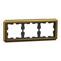 Merten D-Antik Metallrahmen dreifach gold, Retail