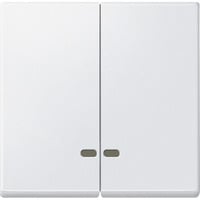 Merten Doppelwippe mit Kontrollfenster für Serien- und Doppeltaster-Einsatz, zweiteilig weiß (matt), Retail