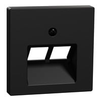 Merten Zentralplatte für UAE-Einsatz, 2-fach schwarz (matt), Retail