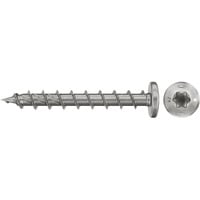 fischer Spanplattenschraube PowerFast II 6,0x40 Halbrundkopf TX 100 Stück, mit Vollgewinde, Edelstahl A2