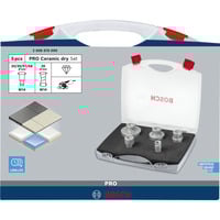 Bosch PRO Ceramic dry X-LOCK Bohrkronen-Set, Ø 20 - 68mm, Bohrer-Satz 5-teilig, für kleine Winkelschleifer