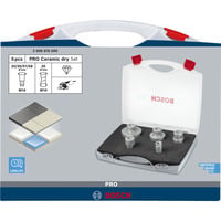 Bosch Professional PRO Ceramic dry X-LOCK Bohrkronen-Set, Ø 20 - 68mm, Bohrer-Satz 5-teilig, für kleine Winkelschleifer