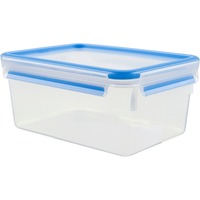 Emsa CLIP & CLOSE Frischhaltedose 3,7 Liter transparent/blau, rechteckig, Großformat