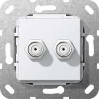 4010337461005 - Unterputz Tragring zweifach Satellitenanschluss F-Buchse Kupplung Befestigung Montage