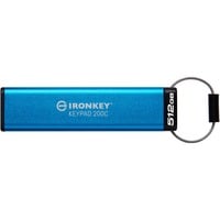 IronKey Keypad 200 512 GB, USB-Stick USB-C 3.2 Gen 1 Kapazität: 512 GB Geschwindigkeit: Lesen: max. 280 MB/s, Schreiben: max. 200 MB/s Anschluss: USB-C 3.2 Gen 1 (5 Gbit/s) Funktionen: Passwort-Schutz, Kappe