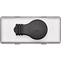 Merten Schriftfeld mit tastbaren Symbol Licht glasklar, Rahmen transparent, Retail