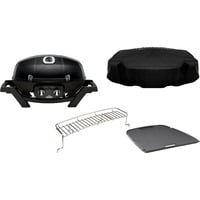Napoleon TRAVELQ PRO285 Set, Gasgrill schwarz, inkl. Grillplatte, Warmhalter, Haube