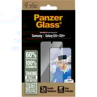PanzerGlass Displayschutz Ultra-Wide Fit, Schutzfolie transparent, Samsung Galaxy S25+ / S24+, EasyAligner
