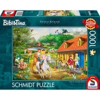 Schmidt Spiele Thomas Kinkade Studios: Bibi & Tina – Spaß auf dem Martinshof, Puzzle 1000 Teile