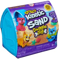 Spin Master Kinetic Sand - Hunde Häuschen, Spielsand 170 Gramm Sand