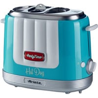 Ariete Hot Dog Maker Party Time hellblau/silber, 650 Watt, 50's Style