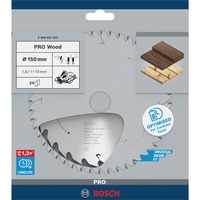 Bosch Professional PRO Wood cordless Kreissägeblatt, Ø 150mm, 24Z Bohrung 10mm, für Akku-Handkreissägen