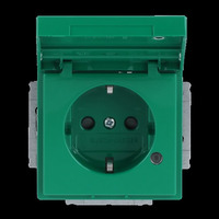 Busch-Jaeger Schutzkontaktsteckdose Einsatz Typ F grün, Retail
