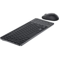 Dell Pro 7 wiederaufladbare kompakte Tastatur und Maus (KM746), Desktop-Set graphit, DE-Layout, Scherenmechanik