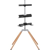 ONE FOR ALL Universal-TV-Ständer Quadpod, Halterung silber/schwarz