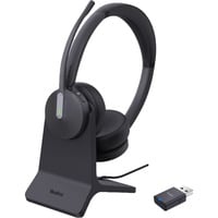 Yealink WH64 Hybrid Dual mit Ladeständer, Headset schwarz, DECT & Bluetooth Hybrid Funktechnologie 