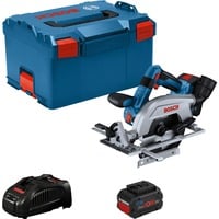 Bosch Professional Akku-Handkreissäge GKS 18V-57-2 Professional blau/schwarz, 2x Li-Ion Akku ProCORE18V 5,5Ah, in L-BOXX