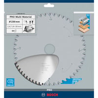 Bosch Professional PRO Multi Material Kreissägeblatt, Ø 230mm, 64Z Bohrung 30mm, für Handkreissägen